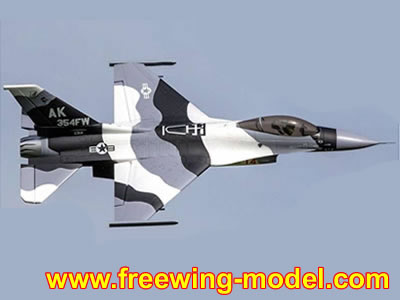 Freewing F-16 V3 70mm Artic Camo Fighting Falcon EDF Jet - PNP RC Airplane