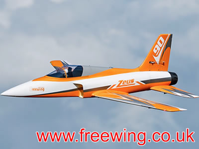 Freewing Zeus  90mm EDF Sport 6S Orange PNP Jet RC Airplane